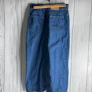 Vintage Ralph Lauren  Denim Skirt Womens 8 High Rise Made USA 90s